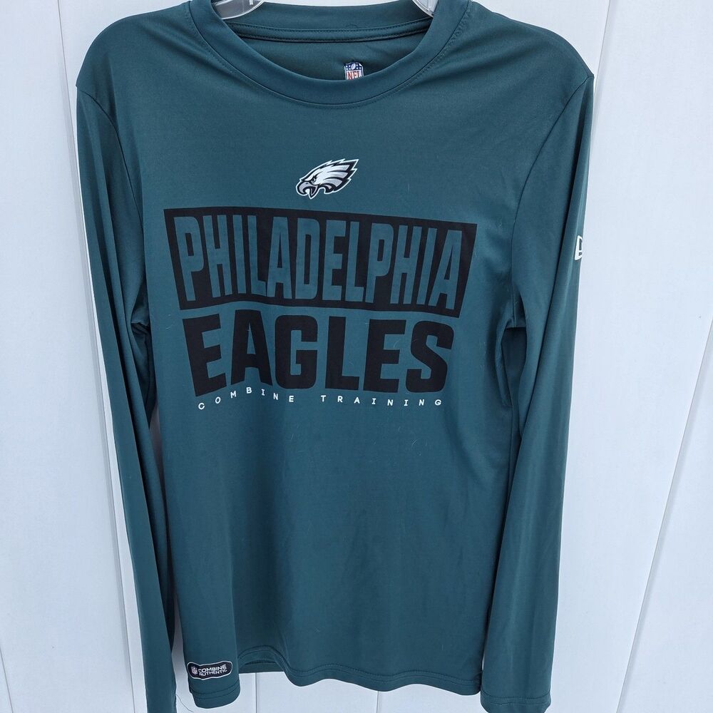 New Era Philadelphia Eagles Offsides Combine Midnight Green Shirt Size Small